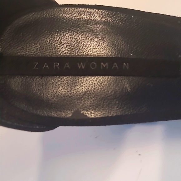 ZARA Strappy Block Heel Sandals Black - Picture 6 of 10